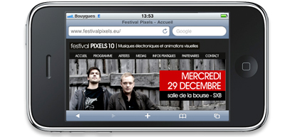www.festivalpixels.eu sur votre iphone ! www.festivalpixels.eu sur votre iphone !