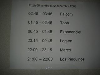 Pixels 06, 2, 22 et 28 décembre 2006 — photo 4 (Armelle — 22 décembre, Salle de la Bourse)