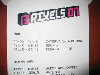 Pixels 07, 30 novembre au 29 décembre 2007 — photo 2 (Clubbing à La Laiterie — 14 décembre)